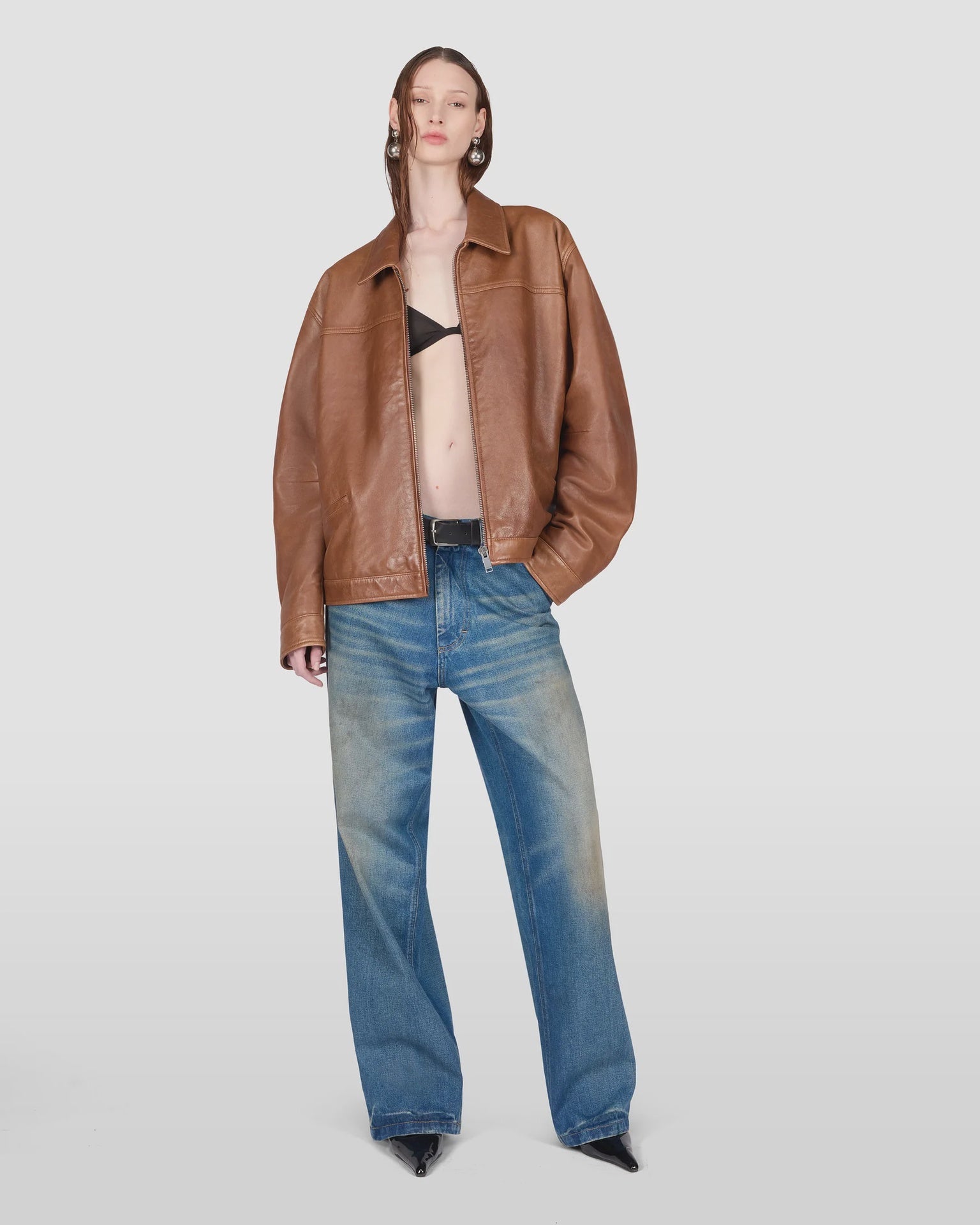 JOCELYN SILKY LEATHER JACKET