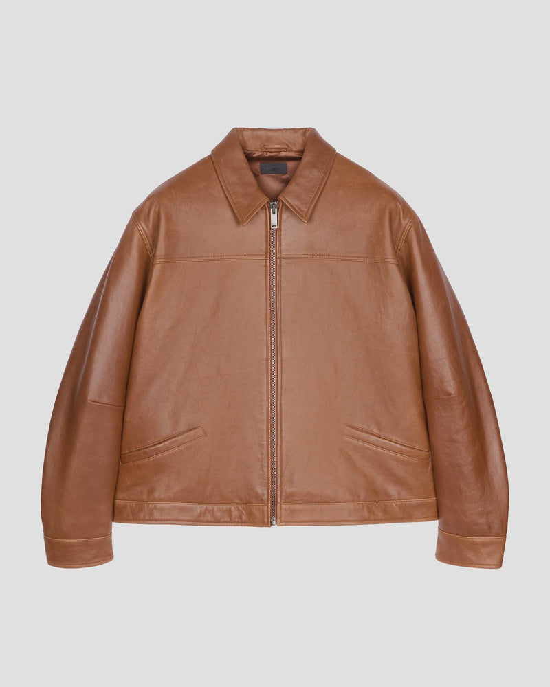 JOCELYN SILKY LEATHER JACKET