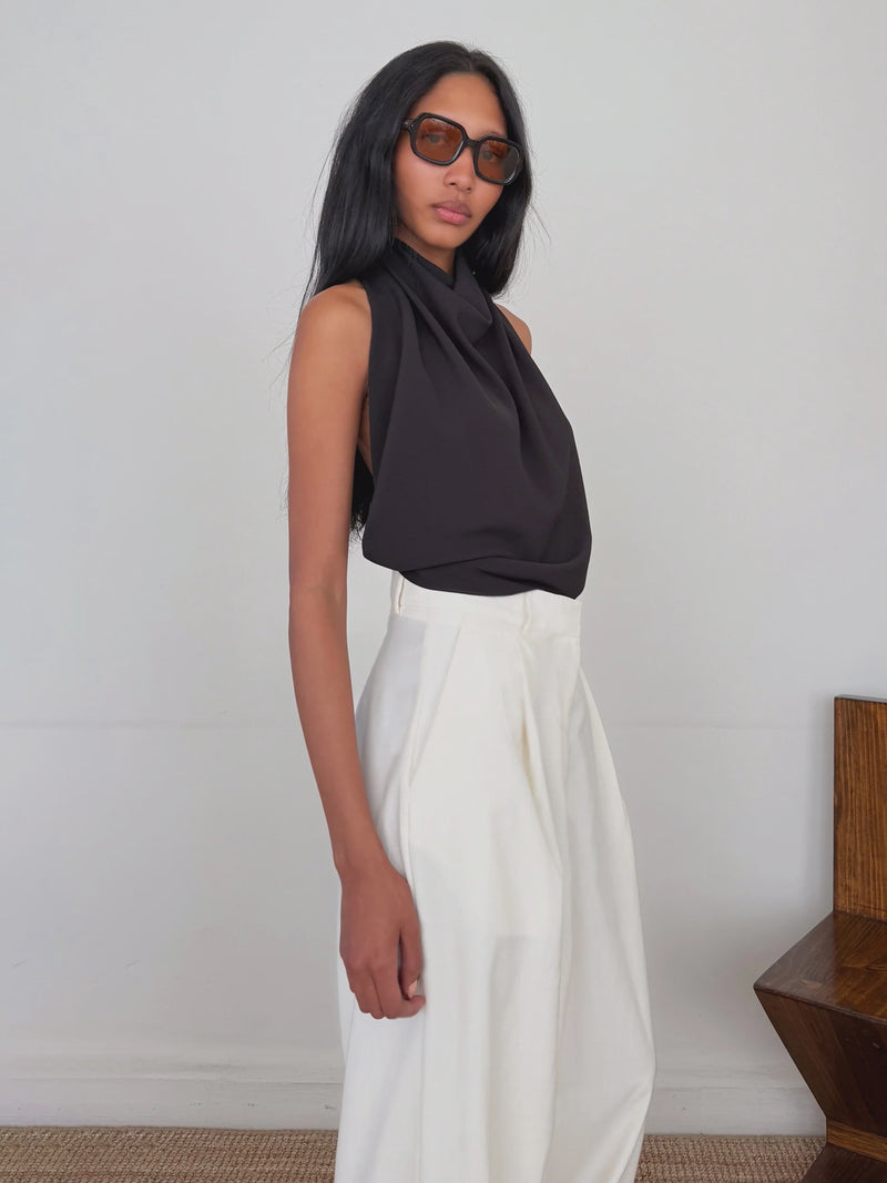 CREPE SCARF TOP