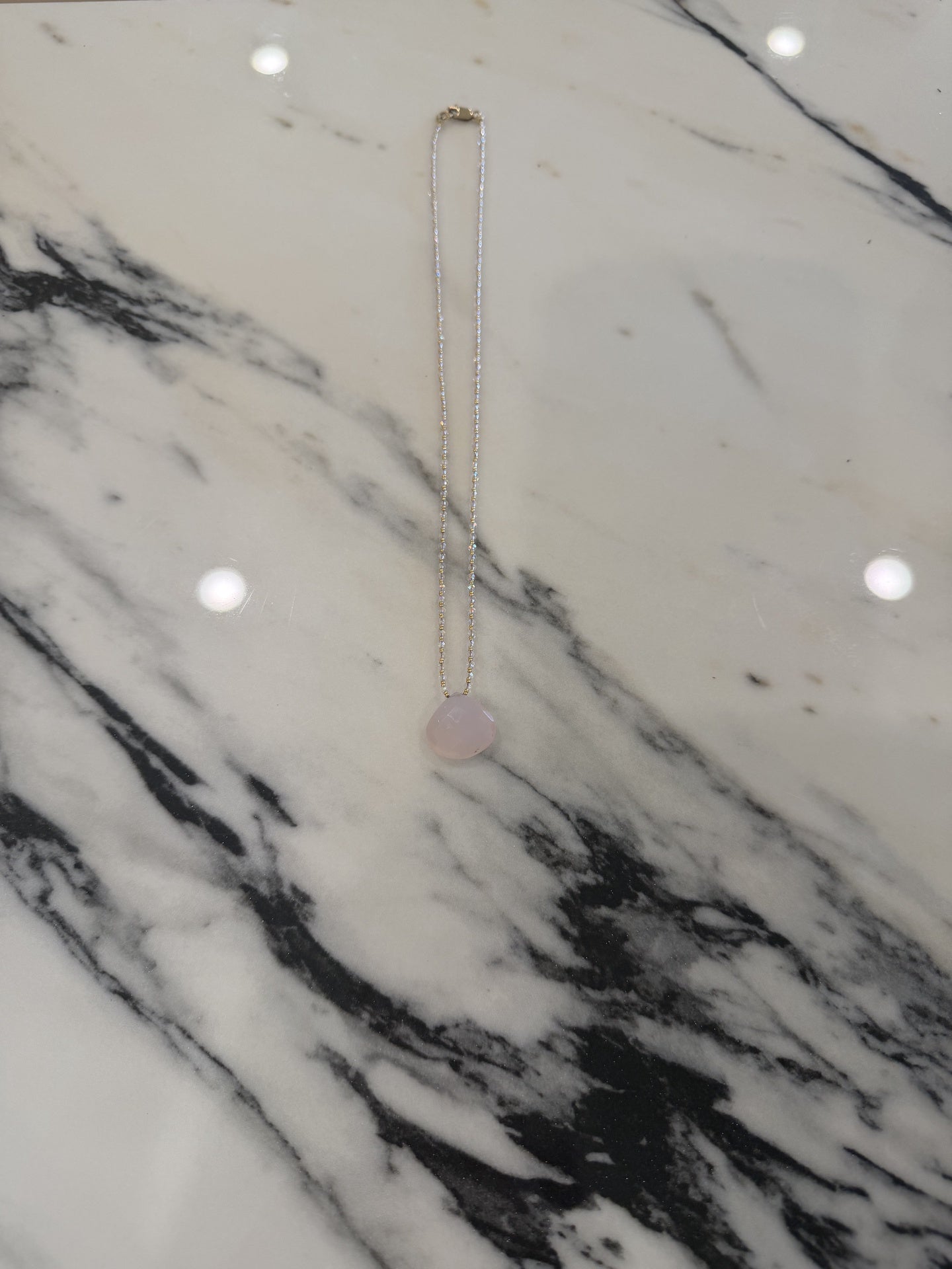 Pink Quartz Necklace