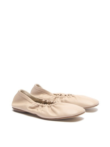 MICA FLAT ELASTIC LEATHER FAWN