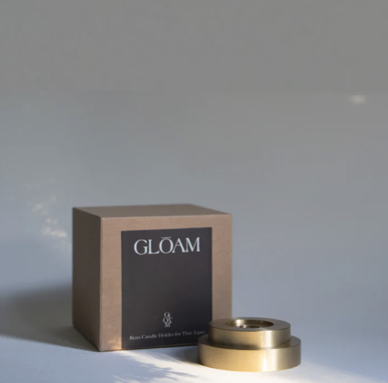 BRASS CANDLE HOLDER FOR THIN TAPER