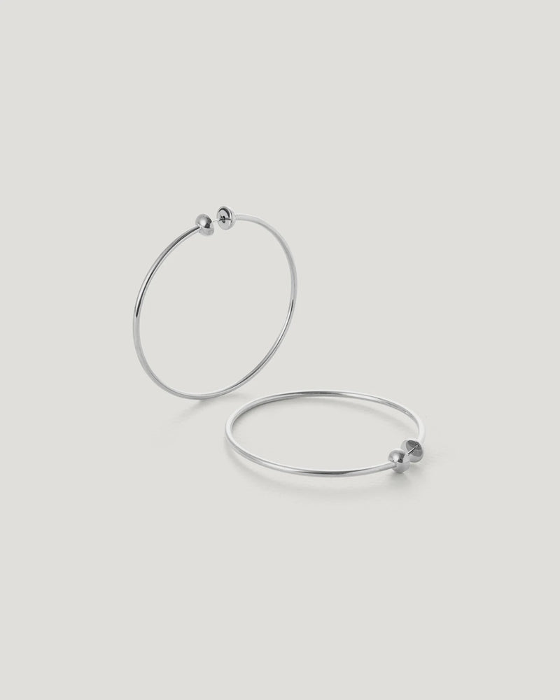 ICON HOOPS SILVER MEDIUM