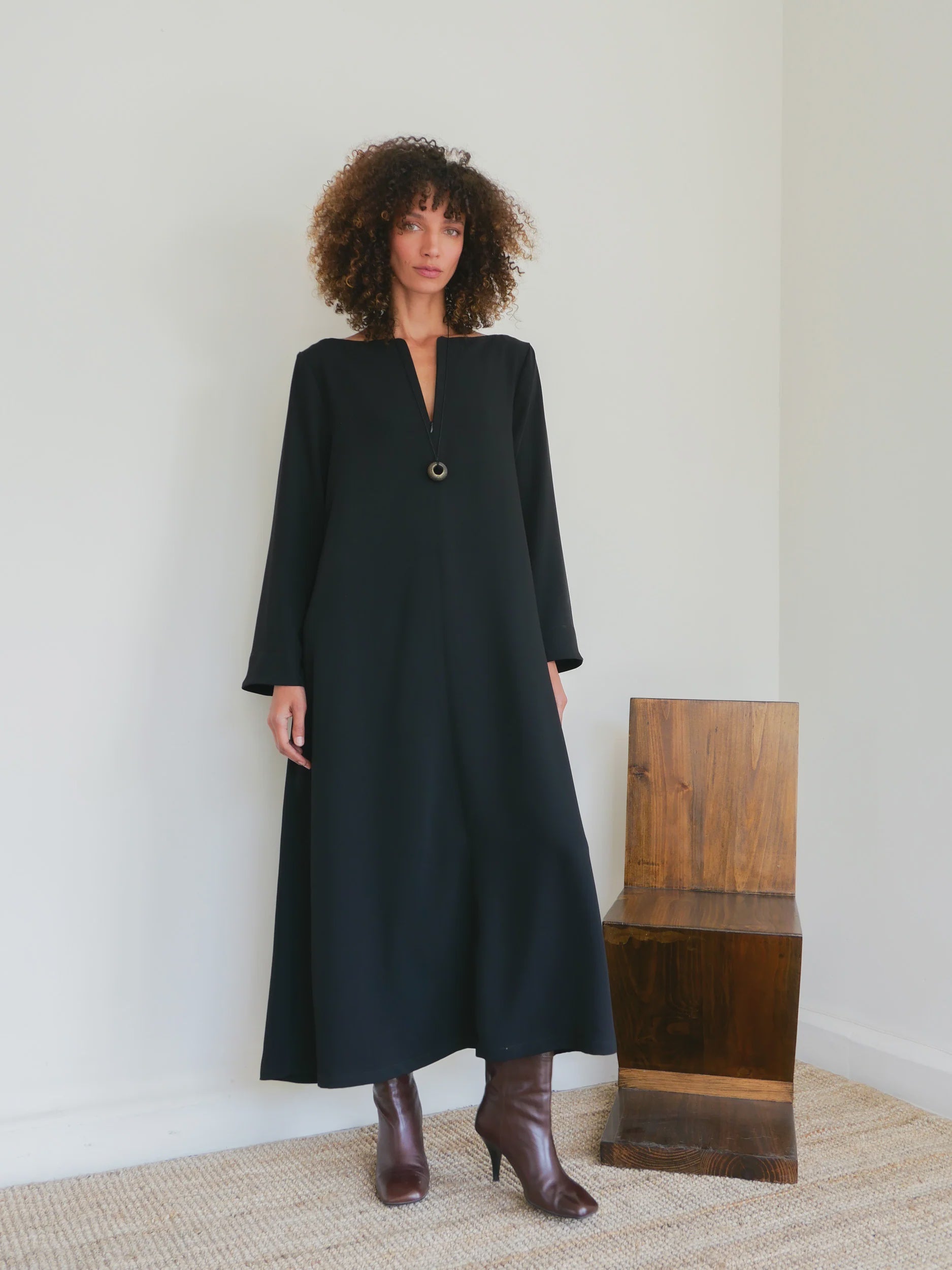 CREPE KAFTAN DRESS