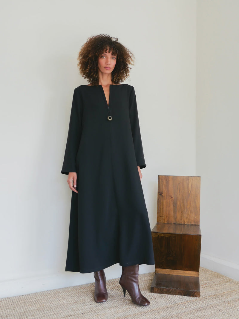 CREPE KAFTAN DRESS