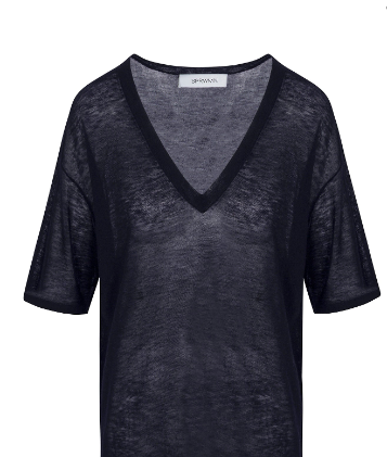 TISSUE V-NECK WOOL TEE