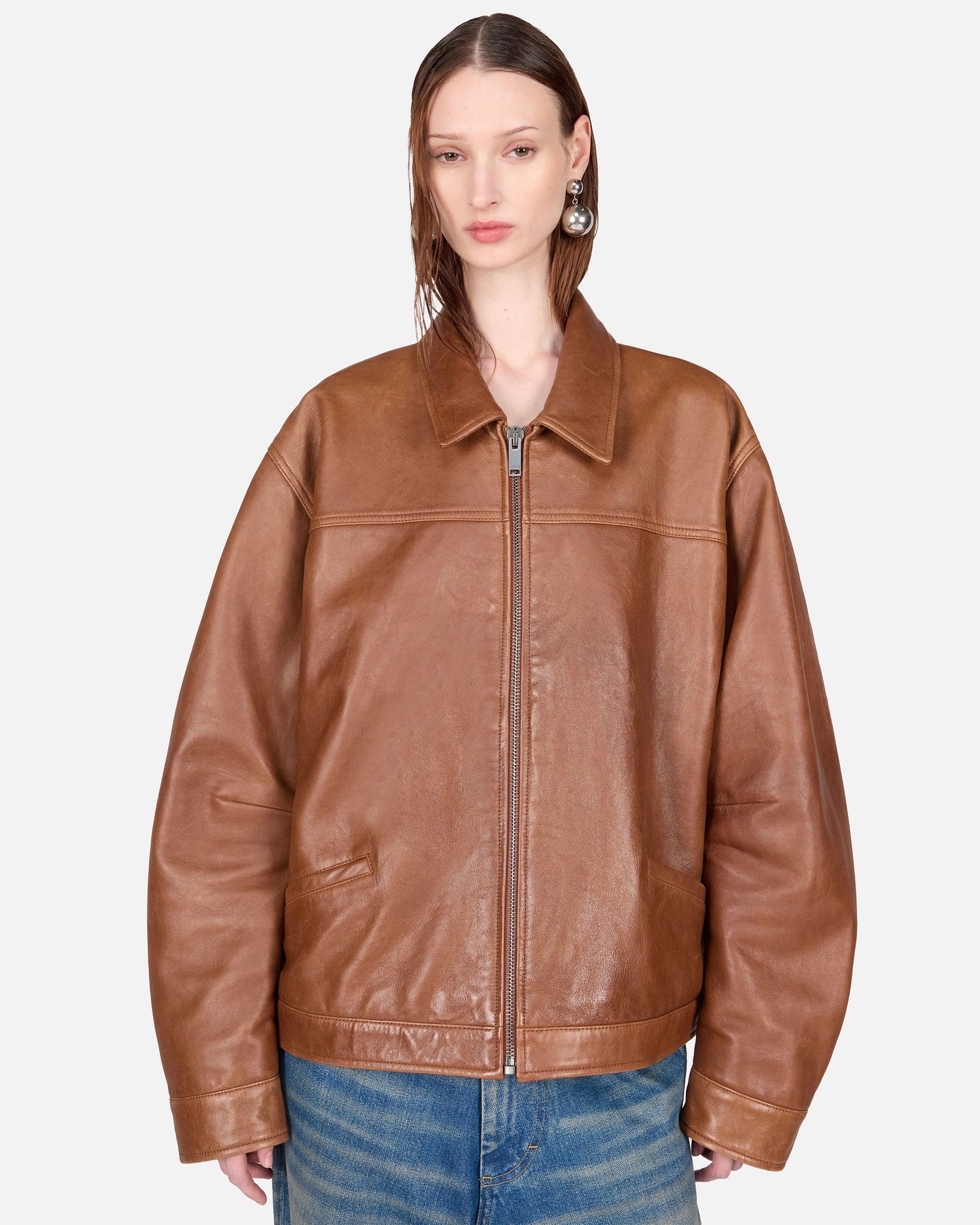 JOCELYN SILKY LEATHER JACKET