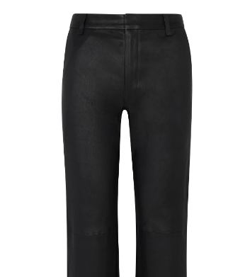 LEATHER CROPPED TROUSERS