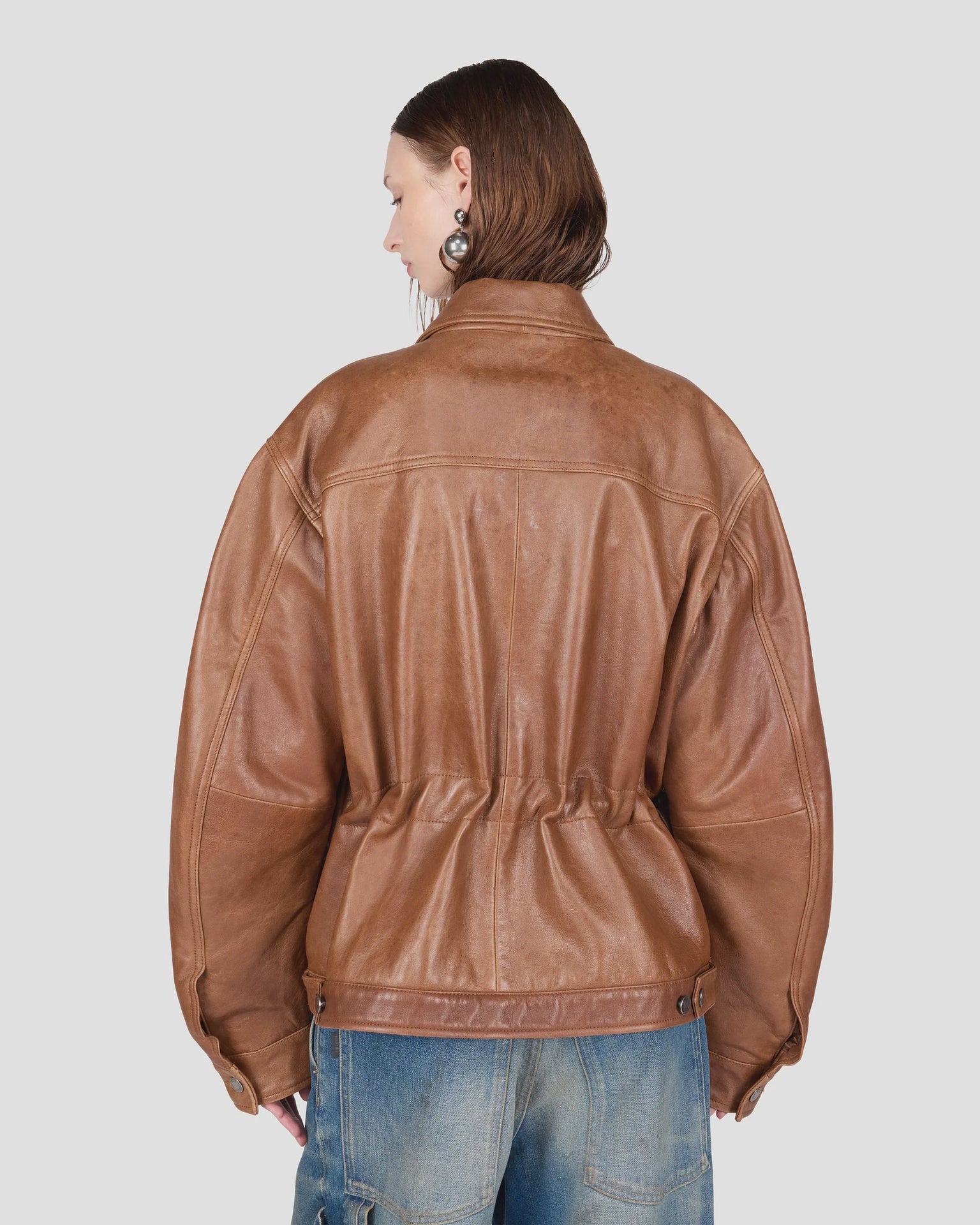 JOCELYN SILKY LEATHER JACKET